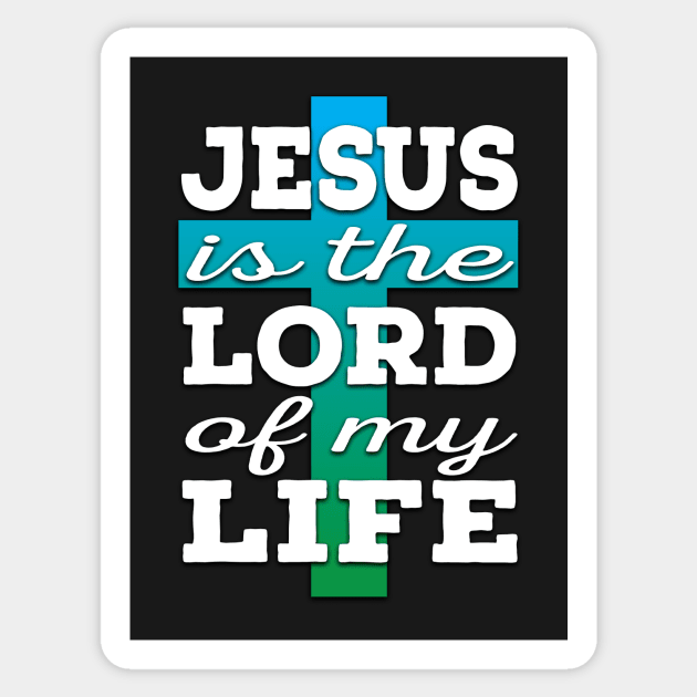 Jesus is Lord (white and blue/green) Sticker by VinceField